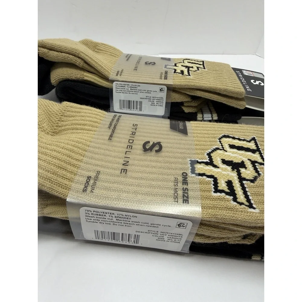 Lot‎ 2 Pair Central Florida UCF Knights Socks University Strideline Premium
